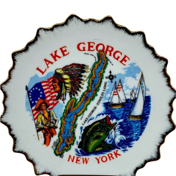 Lake George New York, Beautiful Souvenir Plate 7” - Picture 1 of 3